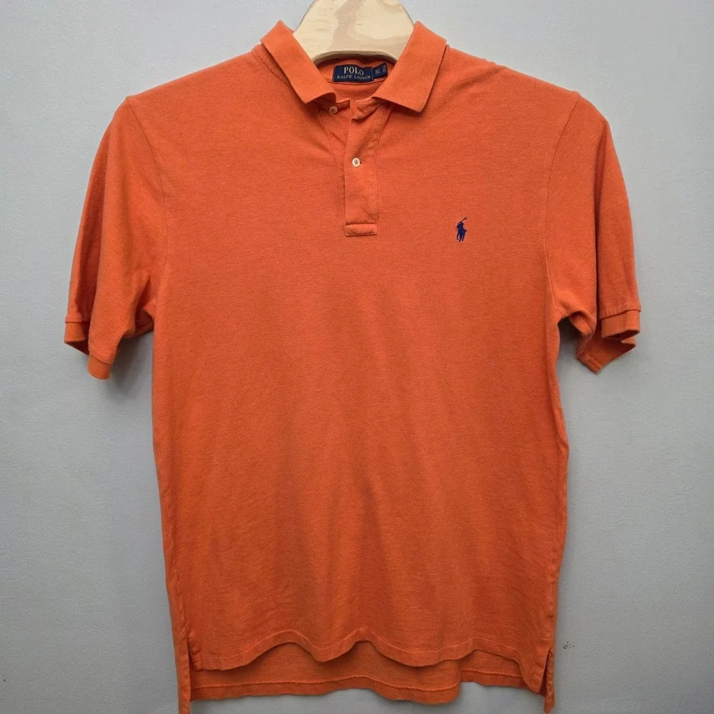 Polo Ralph Lauren Polo Shirt Mens XLT Orange Preppy Short Sleeve Cotton‎ Tall P